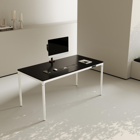 Stół elektryczny czarny/biały JUKAN, 160x80 cm