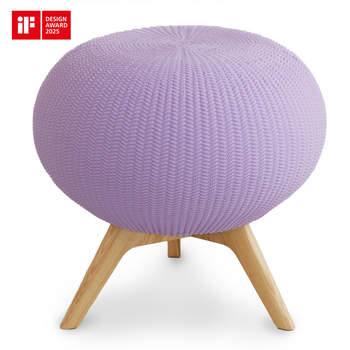 Pufa ergonomiczna lawendowy/naturalny PUFFBO L