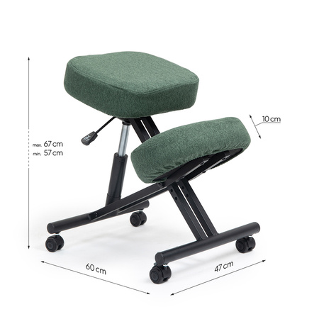 Klękosiad tkanina butelkowy zielony HIRAGI