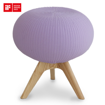 Pufa ergonomiczna lawendowy/naturalny PUFFBO S