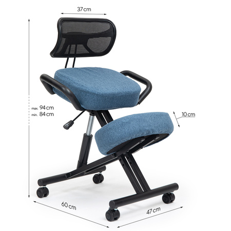 Klękosiad tkanina ciemny niebieski SUGURI