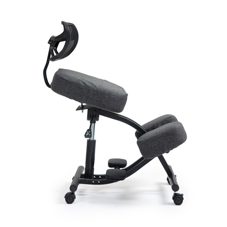 Klękosiad tkanina czarny HOZERU