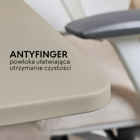 Biurko elektryczne beżowy/biały HIRA, 140x70 cm