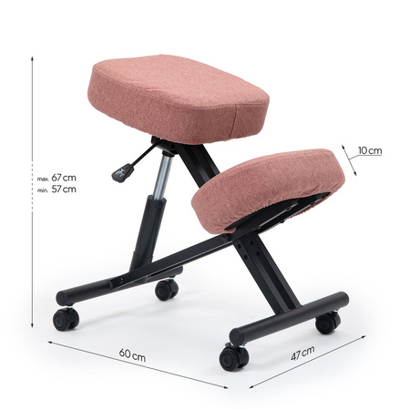 Klękosiad tkanina łososiowy HIRAGI