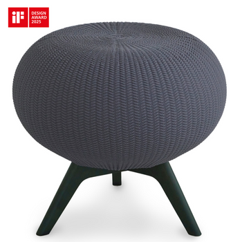 Pufa ergonomiczna ciemny szary/ciemny zielony PUFFBO L