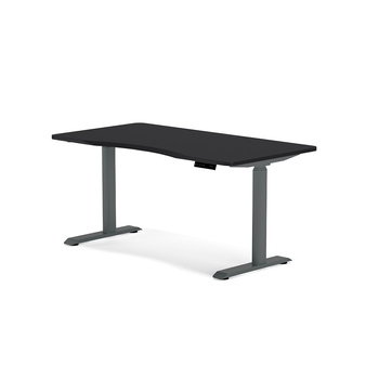 Biurko elektryczne czarny/szary HIRA, 160x80 cm