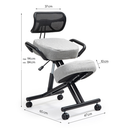 Klękosiad tkanina jasny szary SUGURI