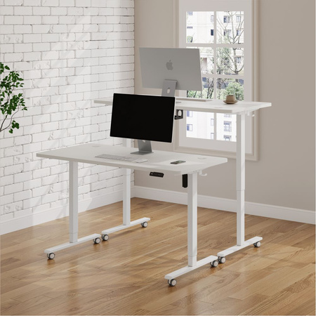 Biurko elektryczne biały IBUKI, 160x80 cm