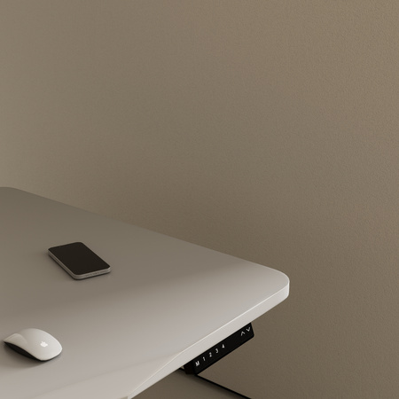 Biurko elektryczne beżowy/szary HIRA, 120x60 cm