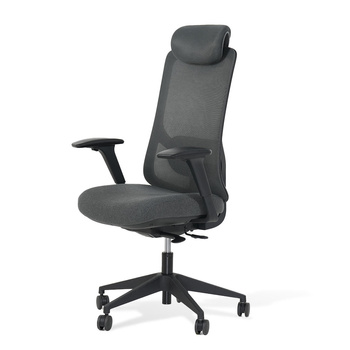 Fotel biurowy ergonomiczny ciemny szary TAKE