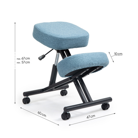 Klękosiad tkanina niebieski HIRAGI