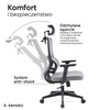 Fotel biurowy ergonomiczny szary Oribu