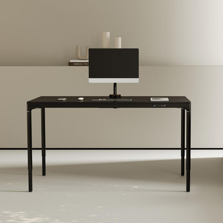 Stół elektryczny czarny JUKAN, 160x80 cm