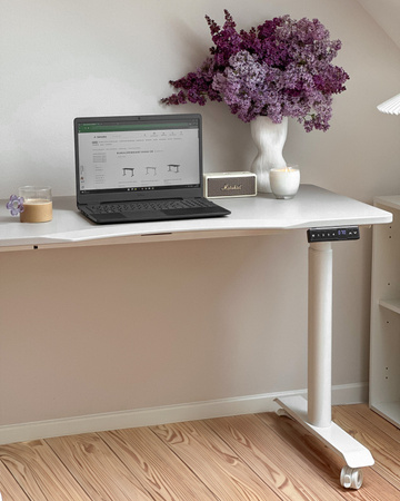 Biurko elektryczne oliwkowy/szary HIRA, 120x60 cm