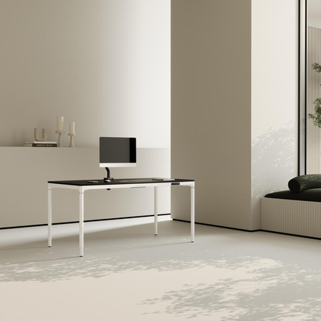 Stół elektryczny czarny/biały JUKAN, 160x80 cm