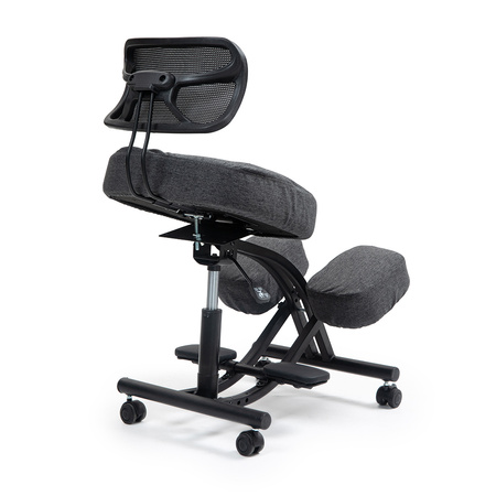 Klękosiad tkanina czarny HOZERU