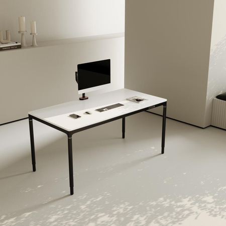 Stół elektryczny biały/czarny JUKAN, 160x80 cm