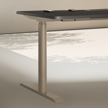 Biurko elektryczne szary/beżowy HIRA, 120x60 cm