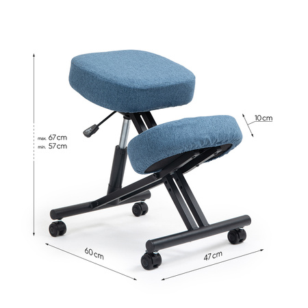 Klękosiad tkanina ciemny niebieski HIRAGI