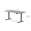 Biurko elektryczne beżowy/szary HIRA, 120x60 cm