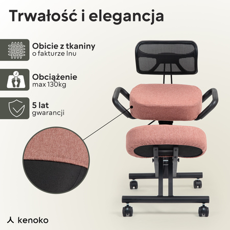 Klękosiad tkanina ciemny szary SUGURI