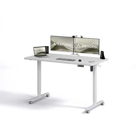 Biurko elektryczne biały IBUKI, 160x80 cm