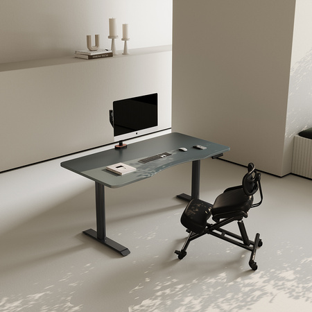 Biurko elektryczne oliwkowy/czarny HIRA, 120x60 cm