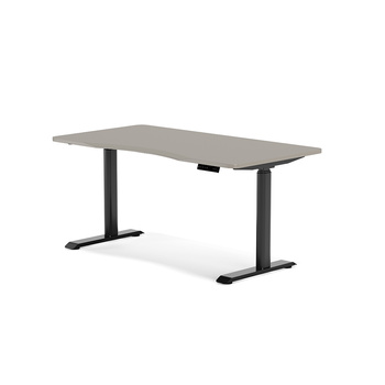 Biurko elektryczne beżowy/czarny HIRA, 160x80 cm