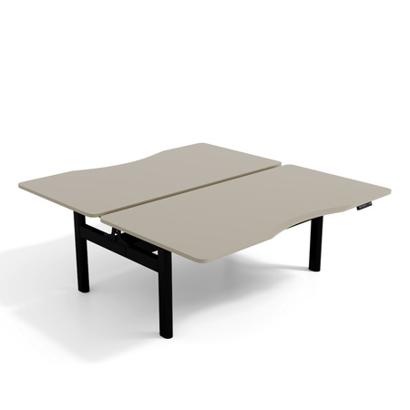 Biurko bench beżowy/czarny SHIRAKAMI, 120x60 cm