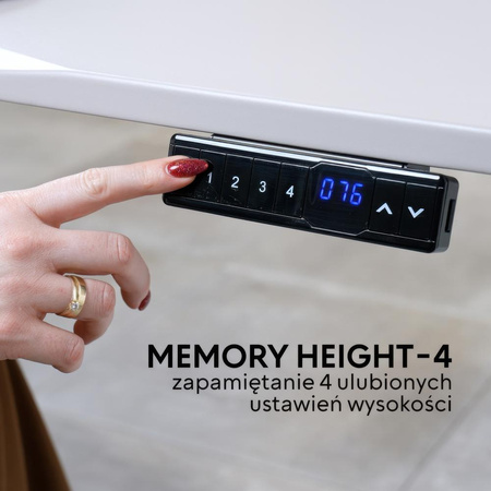 Biurko elektryczne czarny/szary HIRA, 120x60 cm