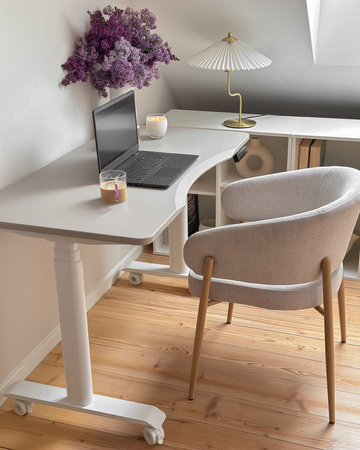 Biurko elektryczne czarny/beżowy HIRA, 120x60 cm