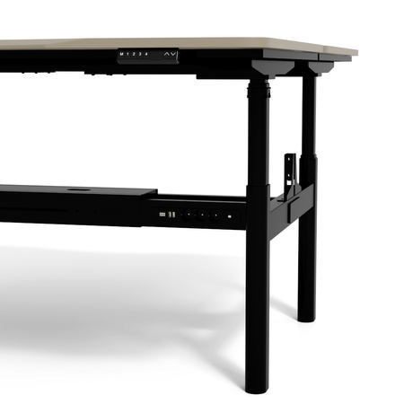 Biurko bench beżowy/czarny SHIRAKAMI, 120x60 cm