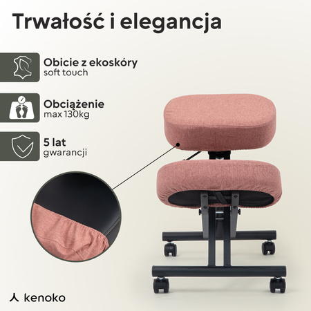 Klękosiad ekoskóra jasny szary HIRAGI
