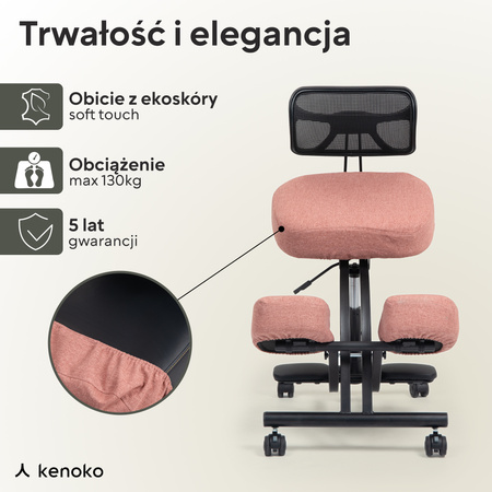 Klękosiad ekoskóra niebieski HOZERU