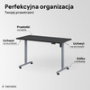 Biurko elektryczne czarny/szary IBUKI, 160x80 cm