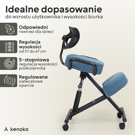 Klękosiad ekoskóra łososiowy SUGURI