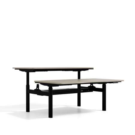 Biurko bench beżowy/czarny SHIRAKAMI, 120x60 cm