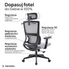 Fotel biurowy ergonomiczny szary Oribu