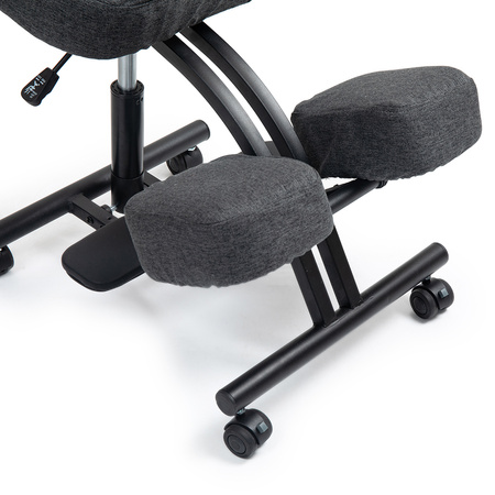 Klękosiad tkanina czarny HOZERU