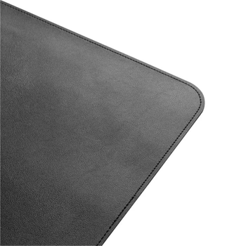 Czarna podkładka jednostronna z ekoskóry 80x30 cm