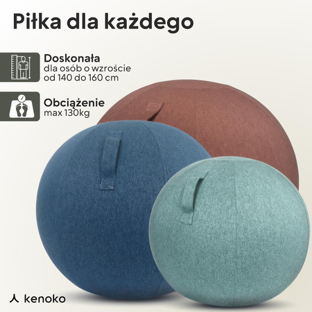 Piłka do siedzenia 55 cm brąz NAMI
