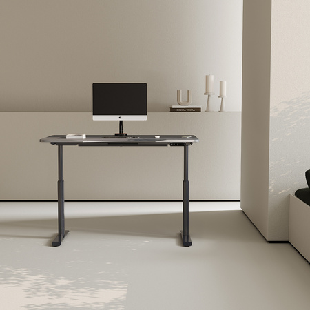 Biurko elektryczne szary/czarny HIRA, 120x60 cm