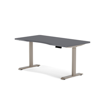 Biurko elektryczne szary/beżowy HIRA, 160x80 cm