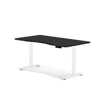 Biurko elektryczne czarny/biały HIRA, 120x60 cm
