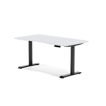 Biurko elektryczne biały/czarny HIRA, 140x70 cm