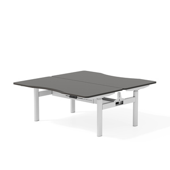 Biurko bench szary/biały SHIRAKAMI, 140x70 cm