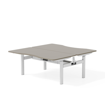 Biurko bench beżowy/biały SHIRAKAMI, 120x60 cm