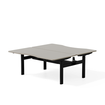 Biurko bench beżowy/czarny SHIRAKAMI, 140x70 cm