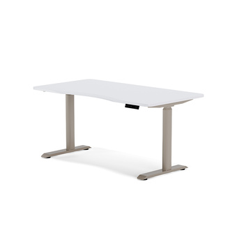 Biurko elektryczne biały/beżowy, HIRA 140x70 cm