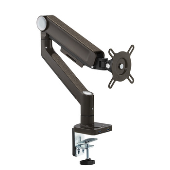 Uchwyt do monitora 32 cali czarny/kawowy matowy lniany KAMO